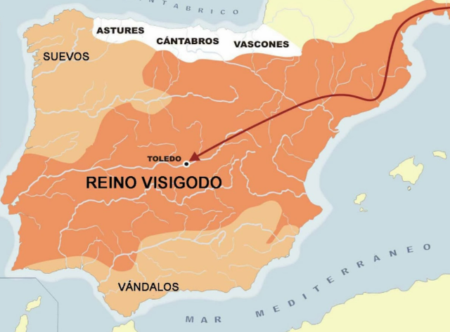 Reino visigodo de Toledo con Atanagildo