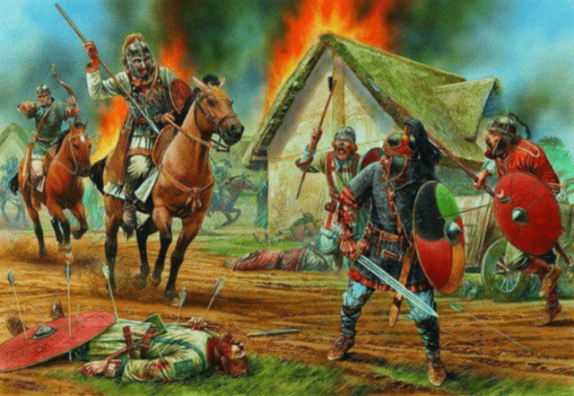 Los visigodos derrotan a los Suevos