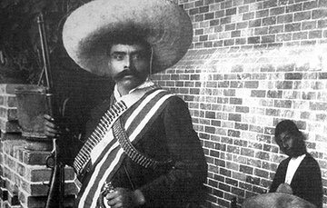 Emiliano Zapata fought in guerrilla actions, during and after in June 6 1910