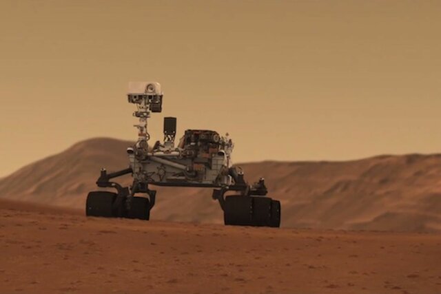 Rover lands on Mars (2012)