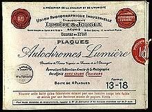 1903. Primera placa a colores de los Lumière.