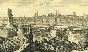 Rendició de Barcelona davant de les tropes francoespanyoles de Felip de Borbó