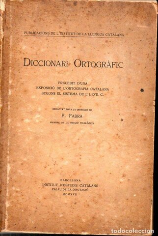 Apareix el Diccionari ortogràfic