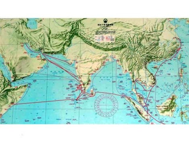 Zheng He begins his voyages in China