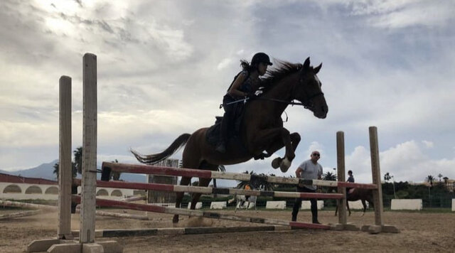 I tried horse riding for the first time