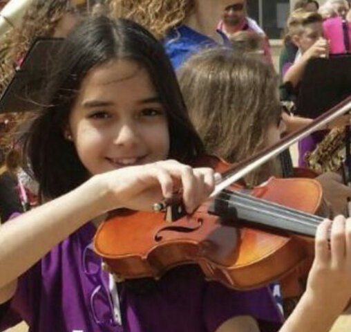 Played violin for the first time