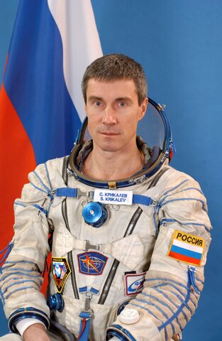 First Russian cosmonaut to fly on a Space Shuttle.