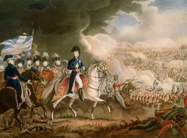 The defeat of Waterloo marks the end of Napoleon's military power