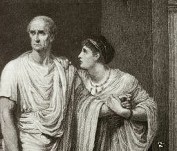 Marries Calpurnia. Elected consul.