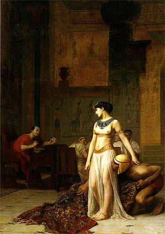 Defeats Pompey at Pharsalus, Thessaly. Pompey flees to Egypt, where he is assassinated. Julius Caesar moves to Alexandria. He meets Cleopatra.