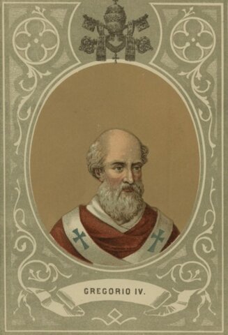 the appointment of Pope Gregory IV