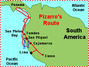 Francisco Pizzaro's expedition to South America