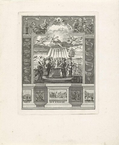 Firma del Tratado de Hubertusburg.