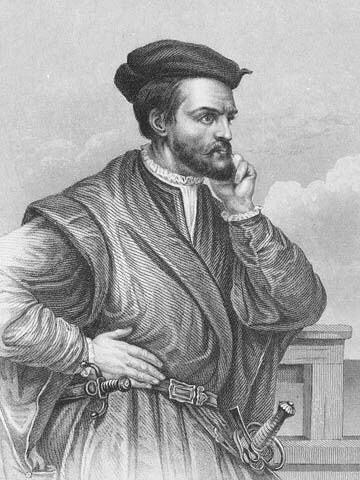 Jacques Cartier Is one of the Europeans to encounter the St. Lawrence River in present-day Quebec, Canada