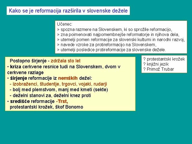 sirjenje slovenske dezele