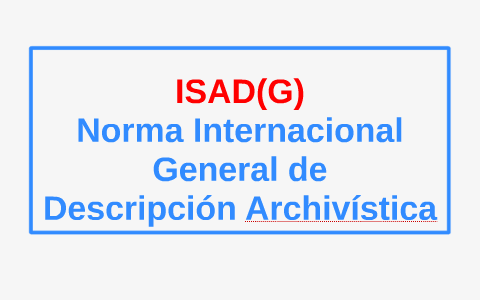 NORMA ISAD-G 1992 - 1993