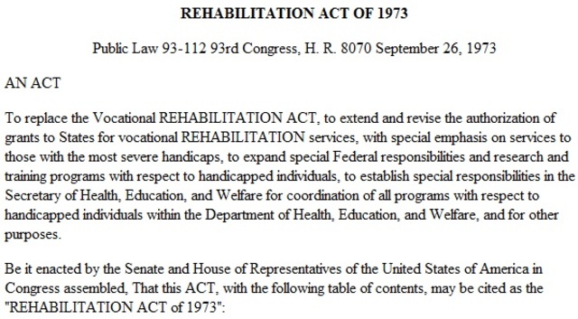 Rehabilitation Act