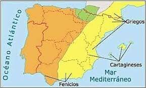 Fenicios, griegos y cartaginenses.