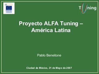 Proyecto tuning en America Latina