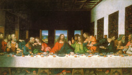 Da Vinci paints The Last Supper