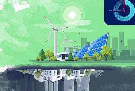 El cambio a energías renovables.