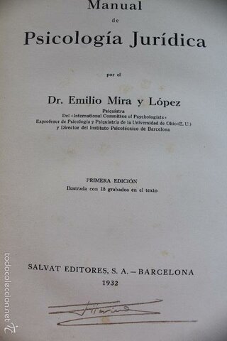 Primer manual de psicología jurídica