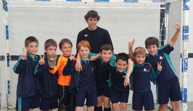 Start playing football in the school team