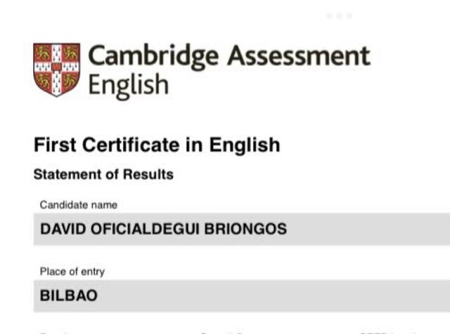 The day I pass the B2 of English