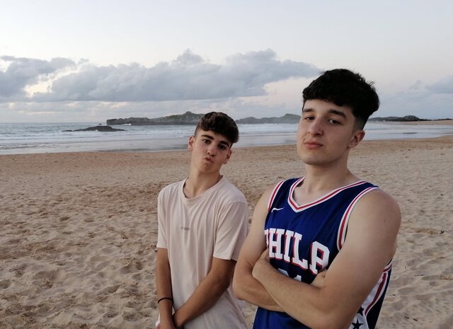 I went to Noja 1 week with my friends