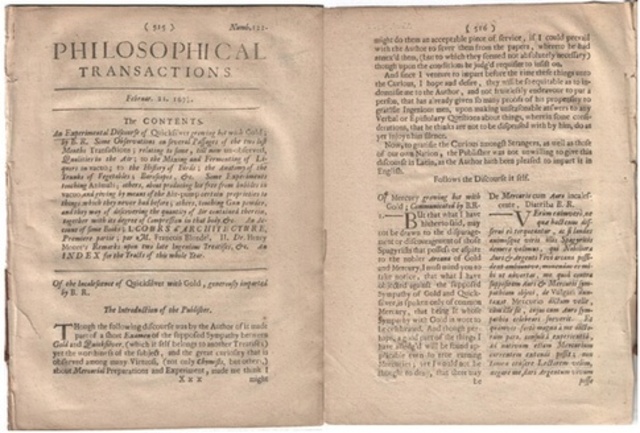 Publication of the first journals