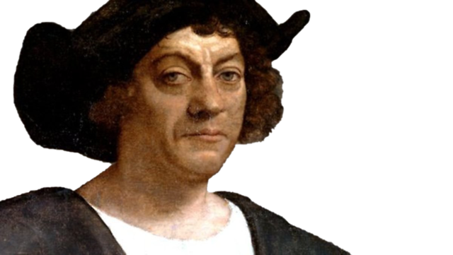 Christopher Columbus arrives in the "New World"