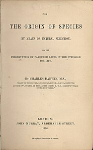 Publicació de L’origen de les espècies de Charles Darwin