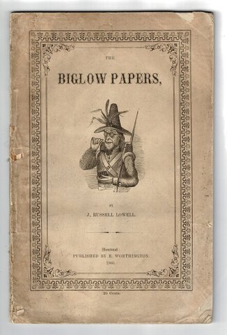 The Bigelow (Biglow) Tapers, edited, with an introduction, notes, glossary, and copious index, by Homer Wilbur, A.M.
