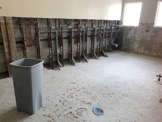 Bathrooms take shape