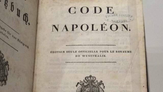 Establecimiento del código napoleónico