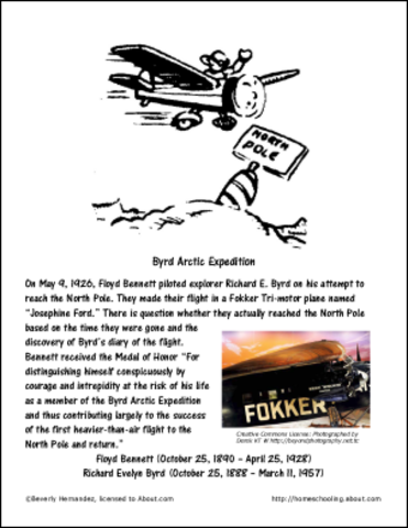 Byrd and bennett circle North Pole by air