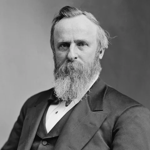 B Rutherford is elected president beating Samuel Tilden