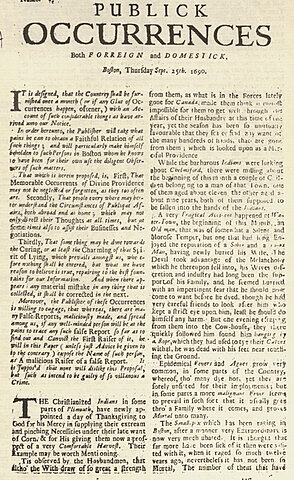 The First Newspaper is Published