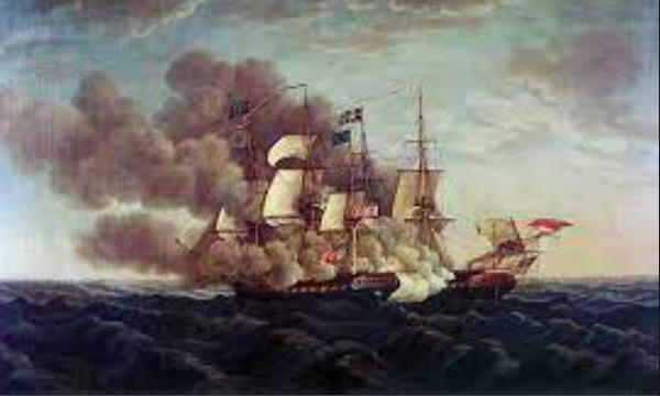 The USS Constitution defeats the HMS Guerriere