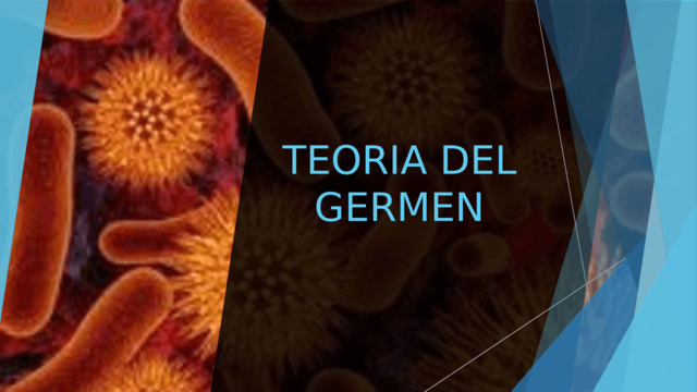 Teoría del germen de la enfermedad.