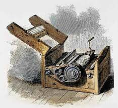 Desmotadora de algodón.