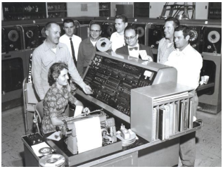 presentación de la computadora  ENIAC.