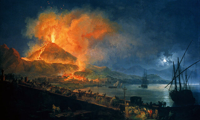 Eruption of Vesuvius in Pompeii