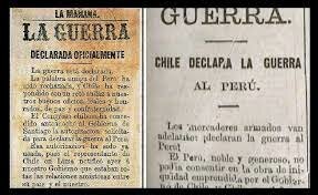 Chile declara guerra a Bolivia y Perú