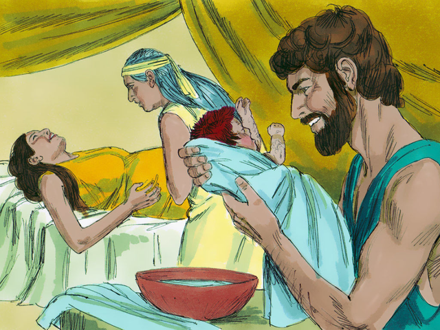 The birth of Jacob and Esau