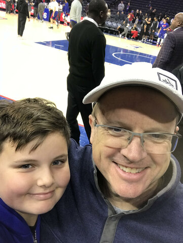 Je suis allé à mon premier match du 76ers.