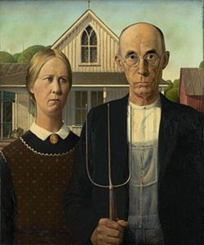 American Gothic 1 Grant Wood