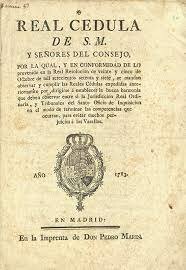 Fray Antonio Alcalde y Barriga contesta la Real Cédula al Rey Carlos III