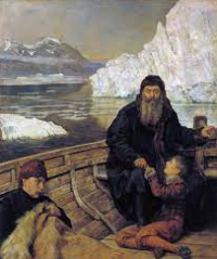 Hudson sailed from London in a 55-ton ship discovery, stopped briefly in Iceland, then continued west.