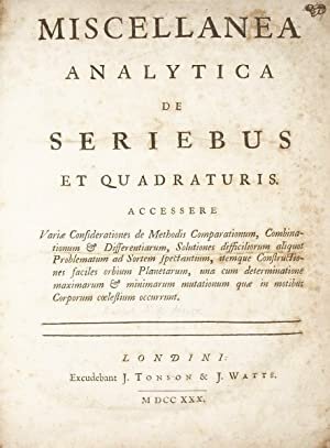 Miscellanea Analytica